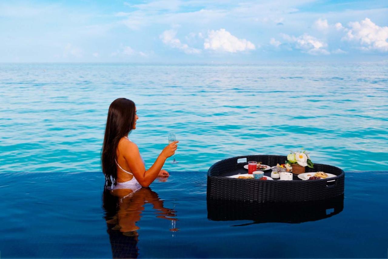 Hard Rock Hotel Maldives - Complimentary Roundtrip Speed Boat Transfer Until 31St October 2025 Emboodhoo Lagoon Ngoại thất bức ảnh Floating breakfast at a resort in Maldives