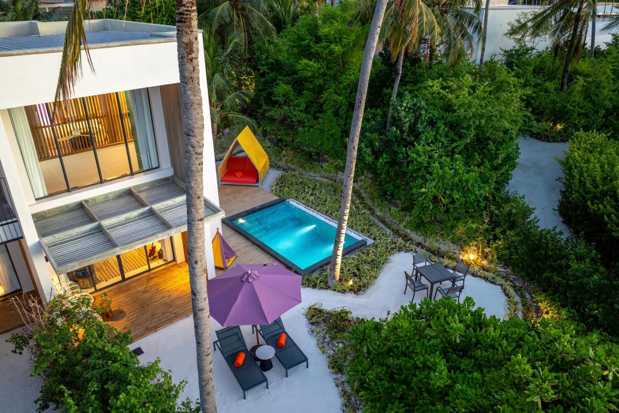 Hard Rock Hotel Maldives - Complimentary Roundtrip Speed Boat Transfer Until 31St October 2025 Emboodhoo Lagoon Ngoại thất bức ảnh A villa at the resort